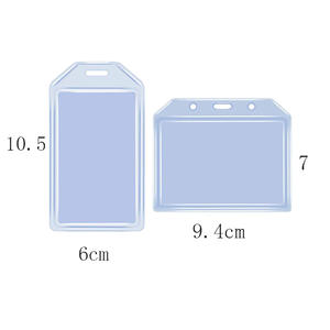 批发价格透明软聚氯乙烯透明乙烯基水平展览身份证名牌夹 - Product Image 6