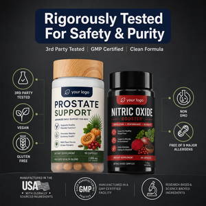 Hot Selling Prostate Wellness Circulation Support Performance Recovery Plant Extract Nitric Oxide Booster 2 In 1 Supplements - Product Image 2