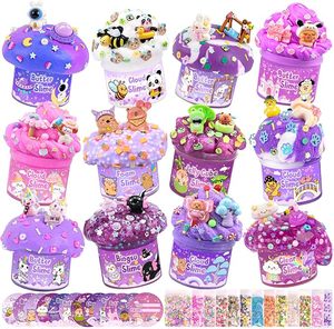 Ensemble de <span class=keywords><strong>slime</strong></span> Forêt Violette avec <span class=keywords><strong>slime</strong></span> Bingsu en mousse transparente Cloud Butter, breloques, additifs et cartes cadeaux pour la vente en gros, OEM, ODM, fourniture d'usine - Product Image 1