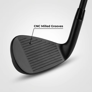 Ensemble de fers de golf premium noirs pour gauchers LH 4-9 PW avec shaft en acier et grip en caoutchouc – Prix de gros usine - Product Image 5