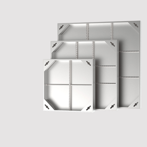 Tapas de alcantarilla invisibles de acero inoxidable de doble capa, reforzadas y engrosadas, adecuadas para materiales de construcción y edificación. - Product Image 1