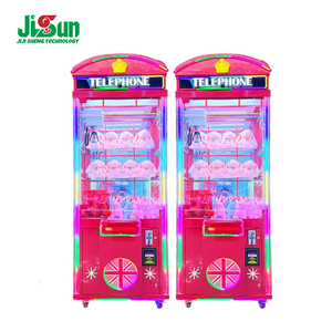 Machine de jeu d'arcade JIJISHENG en plastique et métal, type grue cabine téléphonique britannique rouge, avec support anglais pour peluches - Product Image 2