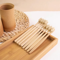 Brosse à dents en poils de porc naturels, poils de cheval, biodégradable, respectueuse de l'environnement, sans BPA, sans plastique, manche en bambou