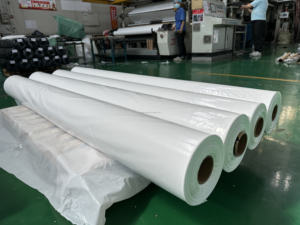 Fabricación al por mayor 300um 40 'ancho Anti-UV PE película termorretráctil suave Logo equipo impreso paquete envoltura termorretráctil - Product Image 4