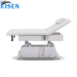 Kisen White Electric Luxury Wide Spa Massage <b>Bed</b> Table Customization Facial Beauty Salon Lash <b>Bed</b> for Salon Beauty - Product Image 4
