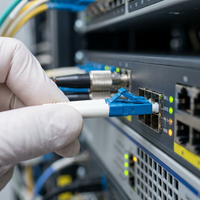 Cordon de brassage fibre optique monomode LC-LC 4 fibres pré-testé en stock, personnalisable OEM, jaune, pour projet de distribution multi-cœurs FTTH