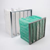 Filtre à poche HVAC de qualité industrielle F5-F9, média en fibres synthétiques, filtre à poussière, filtre à poche AHU