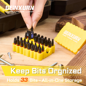 GEINXURN Embouts de tournevis à chocs de qualité industrielle 25mm PH SQ T <span class=keywords><strong>TT</strong></span> SL Base souple Tête Phillips Type 2 Poignées jaunes OEM - Product Image 4