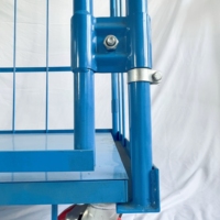 Cage roulante de stockage pour supermarché, capacité de charge de 500 kg, bac à roulettes pour buanderie, chariot à roulettes pliable