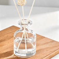Bouteille en verre vide pour diffuseur de parfum 50ml 100ml 150ml 250ml pour maison et hôtel avec bouchon