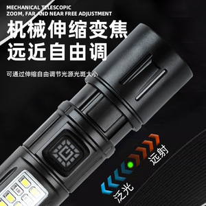 Mini Led <b>Flashlight</b> 14500 <b>Rechargeable</b> Battery High Intensity Side Light Zoom Emergency Household Use - Product Image 5