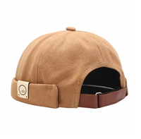 Sombrero sin ala informal, gorra Docker, algodón Retro, sin visera, sin ala, gorra de marinero, gorra ajustable con puño enrollado, sombreros sin ala para hombres