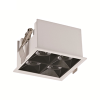 Alta calidad Blanco 20W 25W 30W ajustable led cob rejilla spot luz empotrada lámpara de rejilla para iluminación interior