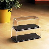 Vitrine pour modèle de voiture à l'échelle 1/64, couvercle en acrylique anti-poussière, fabriqué en Chine, haute transparence, vente directe d'usine, sur mesure