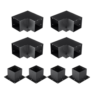 Staffe di collegamento in metallo per esterni per legno con Pergola angolare in acciaio resistente - Product Image 1