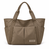 Sac fourre-tout en nylon grande capacité personnalisé pour le travail, les voyages, les courses, multi-poches, léger, durable, sac à main à bandoulière