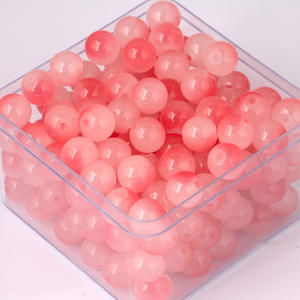 Jc pha lê 100 cái/túi <span class=keywords><strong>Yiwu</strong></span> bán buôn hai giai điệu 6/8/10mm Vòng hạt thủy tinh tự làm vòng đeo tay làm hạt thủy tinh 8mm - Product Image 4