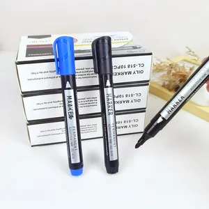 Черный перманентный маркер для ткани на масляной основе, 4 цвета, наконечник 4,2 мм/2,3 мм, водостойкий, невыцветающий, нестираемый, двусторонний контурный маркер - Product Image 1