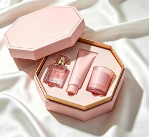 Pink Octagonal Luxury Gift <b>Box</b> <b>Set</b>, Scented Candle & Perfume Gift <b>Set</b>, Aromatherapy Spa Gift Kit - Product Image 2