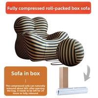 Fauteuil décontracté individuel à compression intégrale, style nordique, avec coussin en mousse, design 'Bras de Mère', 'Lazy Sofa', 'Célébrant' et 'Alien', mobile