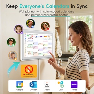 INSOVISION 15.6" Smart <b>Calendar</b> Touchscreen with 1080p HD Video One-Tap Video Creation MP3 Support Wi-Fi Clock Built-in Software - Product Image 2