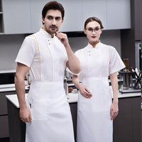 Professionele Japanse Sushi Chef Kokkasten Dames Dames Chefsuniformen Zwarte Korte Mouw Chef-Koksjack Outfit