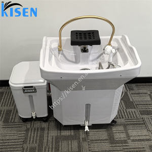 Lujo Bac Head Spa Terapia Lavado de cabello Sin plomería Champú portátil Lavabo con tanque de agua de 60l y tanque de agua sucia de 18l - Product Image 5