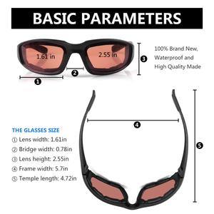 Gafas de Sol para Motocicleta con Protección UV, Antipolvo y Antiviento, con Acolchado, para Actividades al Aire Libre - Product Image 3