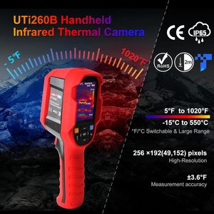 กล้องถ่ายภาพความร้อน UTI-260B ความละเอียดอินฟราเรด 256x192 แบบพกพา IP65 ทนแรงกระแทก 2 เมตร ชาร์จไฟได้ - Product Image 2