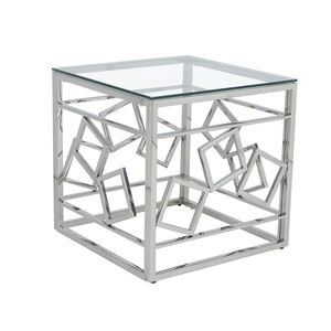 Mesa auxiliar para café, diseño moderno, económica, cuadrada, China, de cristal, compra en línea - Product Image 1