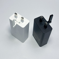 Cargador Tipo-C PD 3.0 de Alta Velocidad de 65 W con 3 Puertos y Protección OTP, Enchufe del Reino Unido para S22 S23 S24 S25 S26, Teléfonos Inteligentes Universales