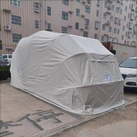 Abri de voiture pliable manuel simple et portable - Abri de stationnement extérieur moderne résistant aux intempéries et imperméable