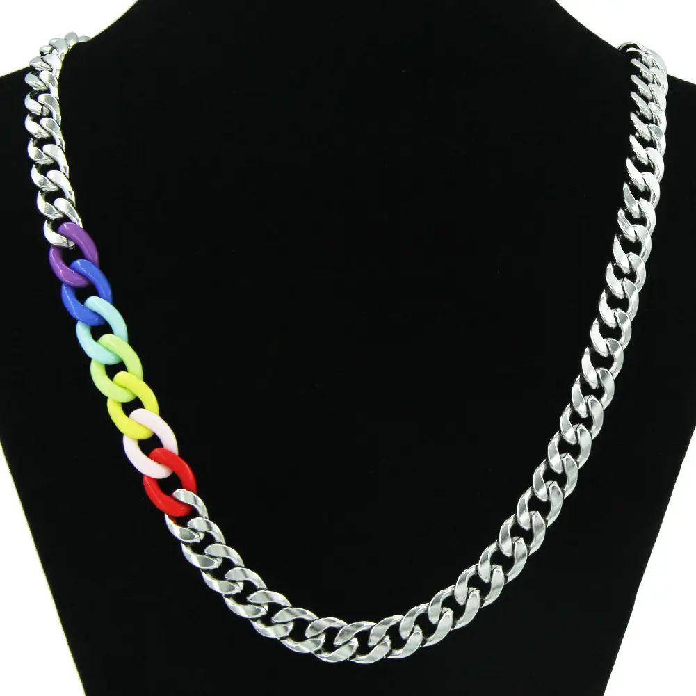 Stylish and Fashionable Colorful Chain Necklace for Men and Women