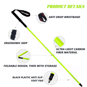 OKHEALINGバックルタイプ折りたたみ式テレスコピックT800炭素繊維ハイキングポール - Product Image 2