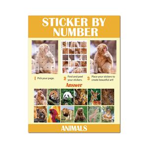 Livres de collage numérique <span class=keywords><strong>avec</strong></span> puzzles, livres de peinture autocollants animaux marins <span class=keywords><strong>avec</strong></span> adhésif repositionnable pour kit d'artisanat DIY pour enfants - Product Image 4
