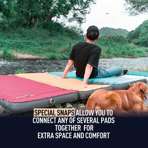 Matelas auto-gonflable à logo personnalisé avec pompe intégrée fermeture à bouton-pression étanche et durable pour le camping en plein air, la randonnée et le sac à dos - Product Image 5