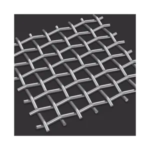 Hot persegi skrining galvanis stainless steel berkerut wire mesh