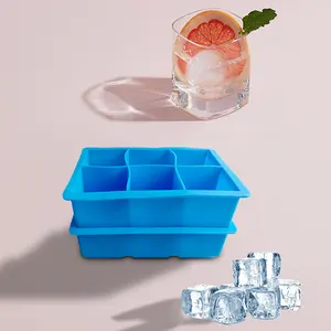 Toptan Bpa ücretsiz özel silikon buz küpü tepsi renk özelleştirme küp şekli silikon buz kalıp