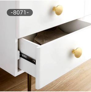 خزانة ملابس نحاسية بسيطة مقبض باب سحب درج الشمال فاخر نحاسي ذهبي مقبض خزانة مقبض درج بول - Product Image 3