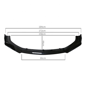 Phổ bóng đen carbon <span class=keywords><strong>front</strong></span> bumper Spoiler môi khuếch tán 3 cái thiết lập cho Honda cho Civic - Product Image 5