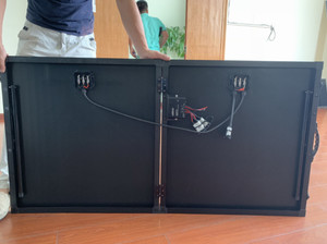 Panneau solaire pliable portable Flagsun à <span class=keywords><strong>prix</strong></span> avantageux, 160W, personnalisé, entièrement noir, pour le <span class=keywords><strong>camping</strong></span> avec <span class=keywords><strong>camping</strong></span>-<span class=keywords><strong>car</strong></span> - Product Image 4