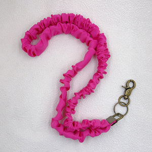 Venta al por mayor cadenas de intestino grueso Scrunchie Lanyard cordones de cuello largo cordón hecho a mano - Product Image 3