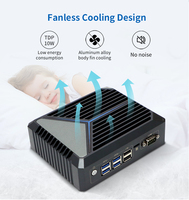 Mini PC industriel sans ventilateur Intel Celeron J6412 2,0 GHz Turbo Dual 4K HD USB 3.1 TPM 2.0 PC industriel embarqué pour entrepôt