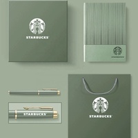 Carnet de notes professionnel portable en cuir souple, format A5, avec stylo, coffret cadeau, ensemble complet, personnalisable avec logo.
