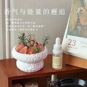 Minimal Fresh Elegant Natural Himalayan Salt Crystal <b>Reed</b> <b>Diffuser</b> Stone Bowl Aroma Set Bedroom Desk Relaxation Holiday Gifting - Product Image 4