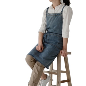 <span class=keywords><strong>Delantal</strong></span> de tela vaquera con logotipo personalizado para el hogar, accesorio de cocina con logotipo personalizado, ideal para mamá y niños, jardín, fábrica de China - Product Image 3