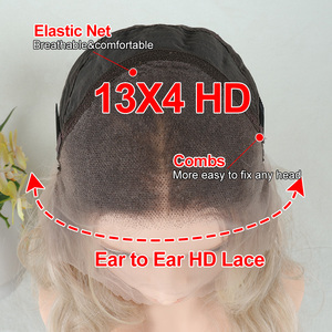 <span class=keywords><strong>Parrucca</strong></span> Sintetica Lace Front Julianna in Fibra Kanekalon Futura 13X4 con Onde Morbide, Meches Lunghe Ombré e Attaccatura Pre-Pizzicata <span class=keywords><strong>per</strong></span> Donna e Ragazza - Product Image 4