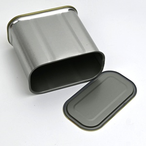 Lata Rectangular Vacía de Hojalata con Tapa de Fácil Apertura para Envasar Carne de Fieltro, Sardinas y Atún - Product Image 3