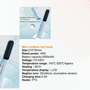 Household Hair Styling <b>Tool</b> Hair Brush Portable Hair Comb Electric Hair Straightener - Product Image 2