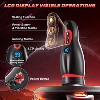 Support de téléphone pour pompe à pénis, jouets sexuels masculins avec 9 modes de succion et 9 modes de vibration, contrôle par application, chauffant, masturbateur masculin, jouets sexuels pour hommes